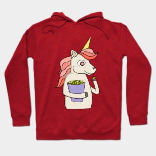 Unicorn eating popcorn Hoodie